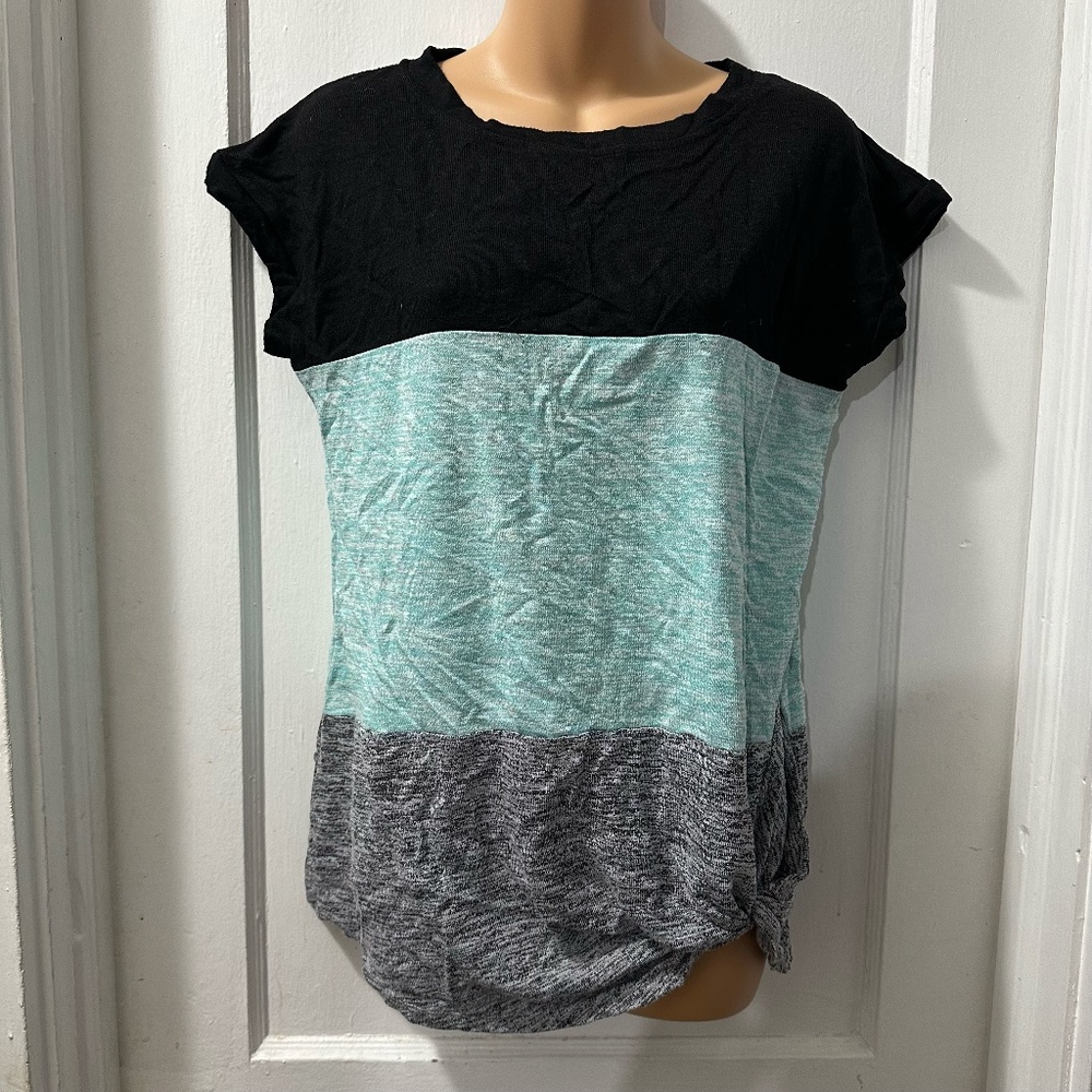 Unbranded Color Block Side‎ Knot Short Sleeve in M